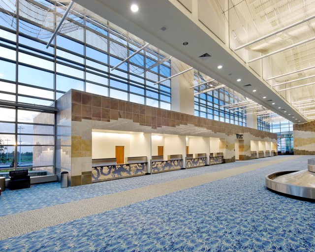 Baggage Claim Area Inside SGF Airport with Rental Car Desks