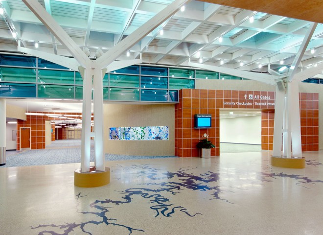 Walkway to ALL Gates and Security at SGF Airport